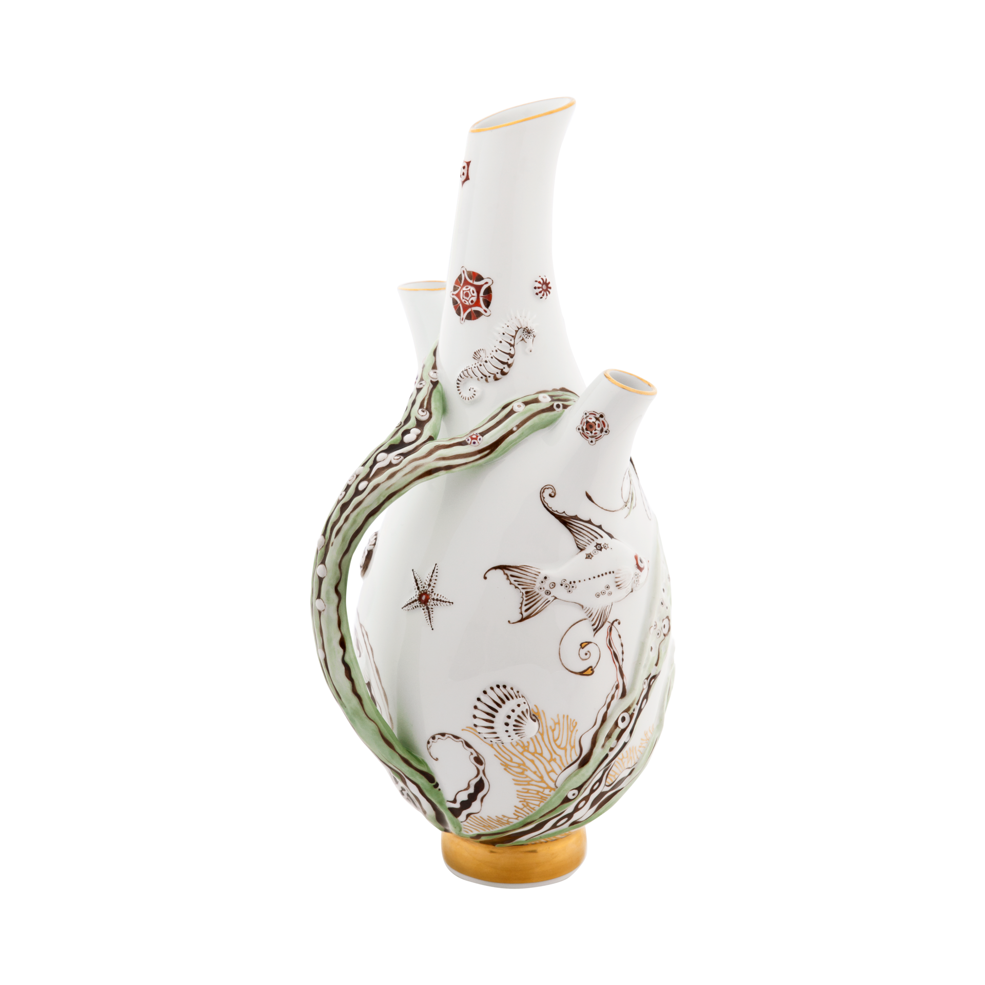MEISSEN Limited Masterworks Fish Vase Marine Fauna