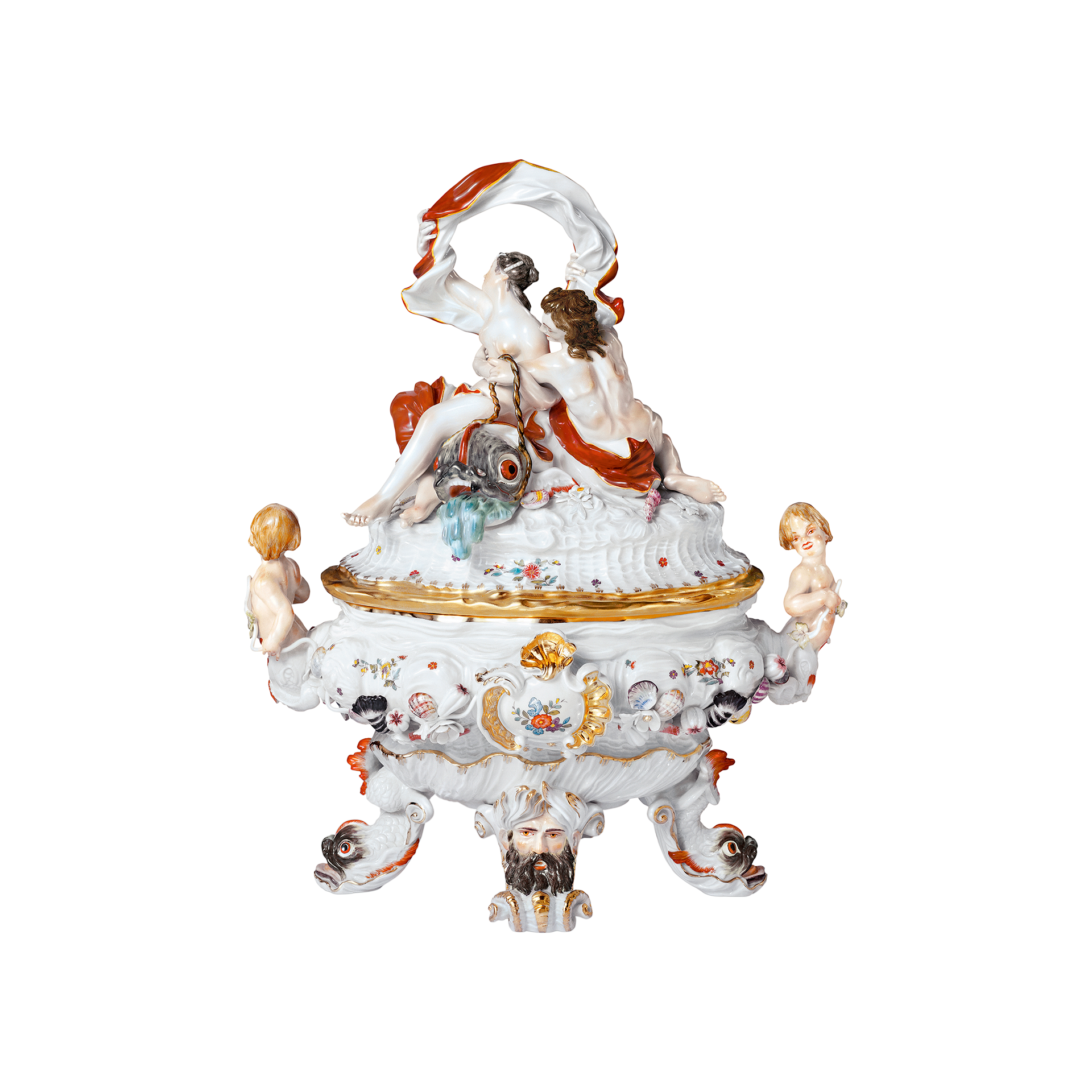 食器 Meissen, antique 6 Suppenteller mit Knaufschwertern 1860 - 1924, € 900,00