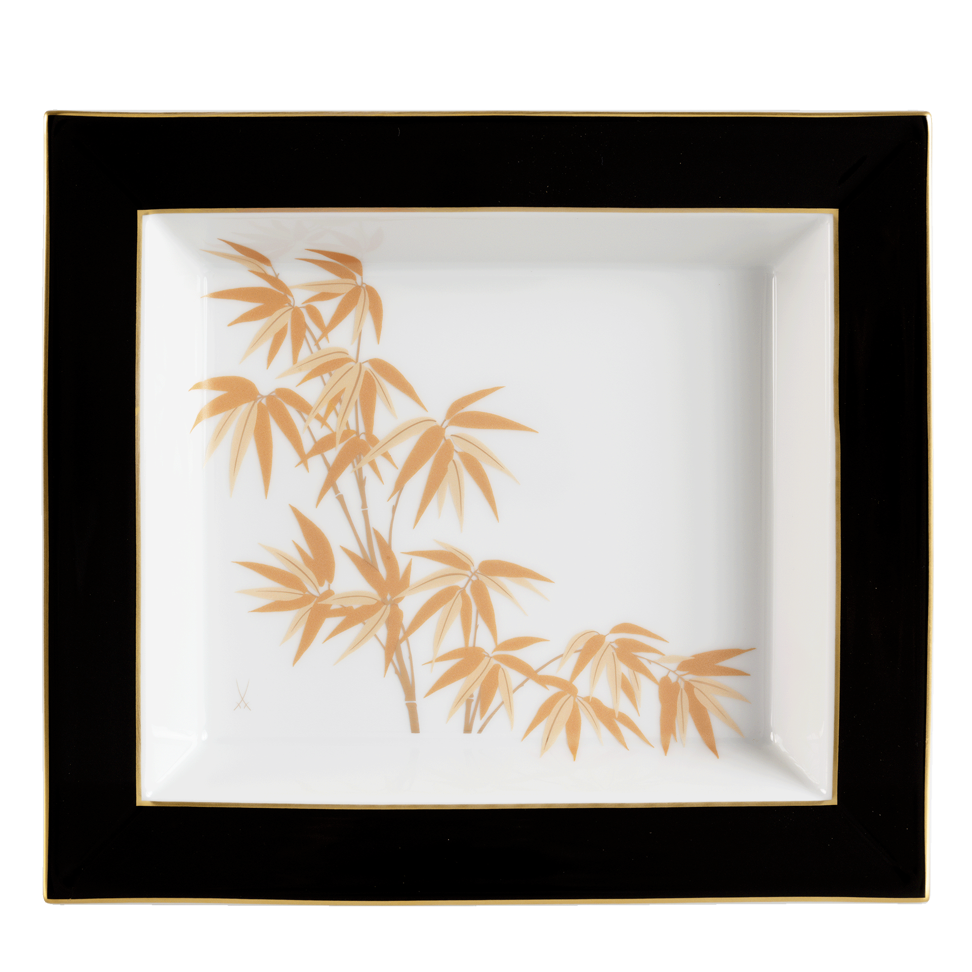 MEISSEN Cosmopolitan Golden Bamboo Vide-Poche 21 x 18,5 cm