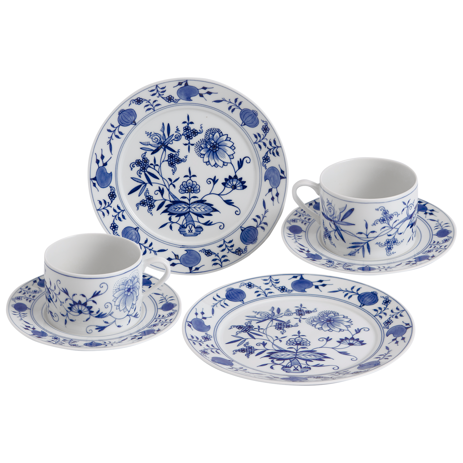 MEISSEN N°41 Blue Onion Place setting set, 6-pcs.