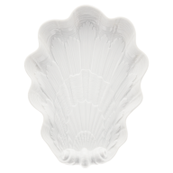 Dish, shell-shaped, Shape "Swan Service", white, L 16 cm