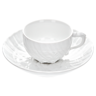 Coffee cup & saucer, Shape "Swan Service", white, V 0,14 l