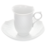 Coffee cup & saucer, Shape "Waves Relief", V 0,15 l