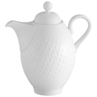 Vinegar bottle, Shape "Waves Relief", white, H 13 cm