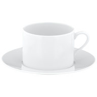 Cappuccino cup & saucer, Form "No 41 Casa", white, V 0,25 l