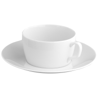 Cappuccino cup & saucer, Shape "MEISSEN® Cosmopolitan", white, V 0,3 l