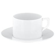 Cappuccino cup & saucer, Shape "No 41", white, V 0,2 l