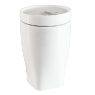 Coffee to go mug with porcelain lid, small, Shape "nova", white, V 0,35 l