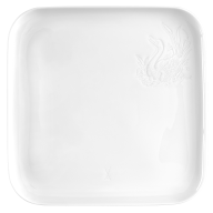 Starter- and Dessert Plate, Shape "nova relief", white, 21 x 21 cm