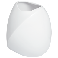 Vase, white, H 12 cm