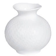 Vase, Shape "Waves Relief", white, H 9 cm