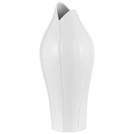 Fishmouthvase, small, white, H 29 cm