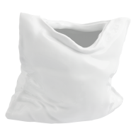 Vase, shape cushion, white, H 18,5 cm