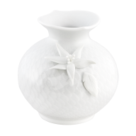 Vase, winter rose, white, H 9 cm