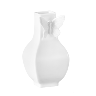 Vase, "Butterfly Collection", square, small, white, H 13 cm