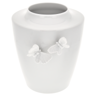 Vase, "Butterfly Collection", round, large, white, H 20,5 cm