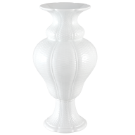Basked-weave vase, white, H 46 cm