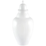 Lidded vase, white, H 63 cm