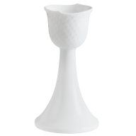 Candlestick, white, H 15,5 cm