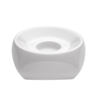 Candlestick, "Antarctica", straight candle, white, 7 x 7 cm