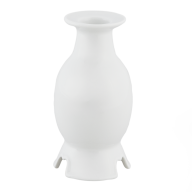 Candlestick, white, H 11,5 cm