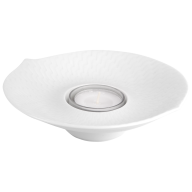 Dish with tealight, white, Ø 10,5 cm