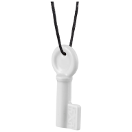 Pendant Key in white, 4 x 1,9 cm