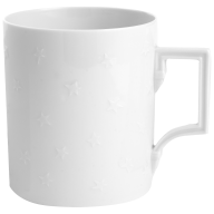 Mug, embossed Stars, white, V 0,25 l
