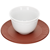 Tea bowl & saucer, white, V 0,05 l