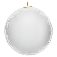 Ball, embossed stars, white, Ø 7 cm