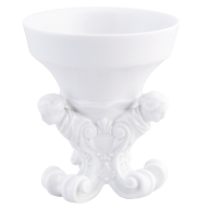 Salt cellar, white, L 8,5 cm