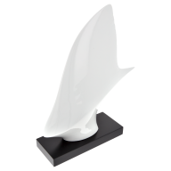 Sculpture "Fin", white, H 27,5 cm