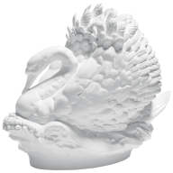 Bird, white, H 36 cm