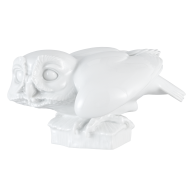 Bird Owl, white, H 8 cm
