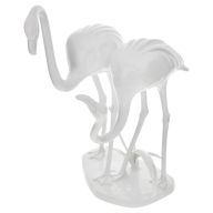 Group of birds Flamingos, white, H 28 cm