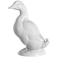 Bird Drake, white, H 14 cm