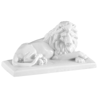 Lion, white, L 16 cm