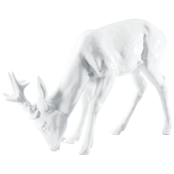 Roebuck, white, H 17 cm