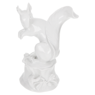 Squirrel, white, H 14 cm