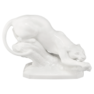 Panther, white, H 28 cm
