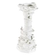 Candlestick Coral, white, H 21 cm