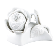 Table flower, rose, white, H 5,5 cm