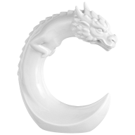 Chinese Zodiac Sign Dragon, white, H 12,5 cm