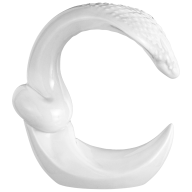 Chinese Zodiac Sign Snake, white, H 11,5 cm