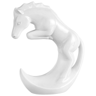 Chinese Zodiac Sign Horse, white, H 13 cm