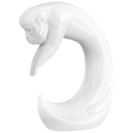 Chinese Zodiac Sign Monkey, white, H 12,5 cm