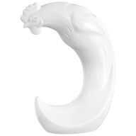 Chinese Zodiac Sign Rooster, white, H 12,5 cm