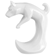 Chinese Zodiac Sign Dog, white, H 11,5 cm