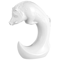 Chinese Zodiac Sign Pig, white, H 12,5 cm