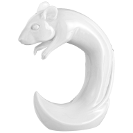 Chinese Zodiac Sign Rat, white, H 12 cm